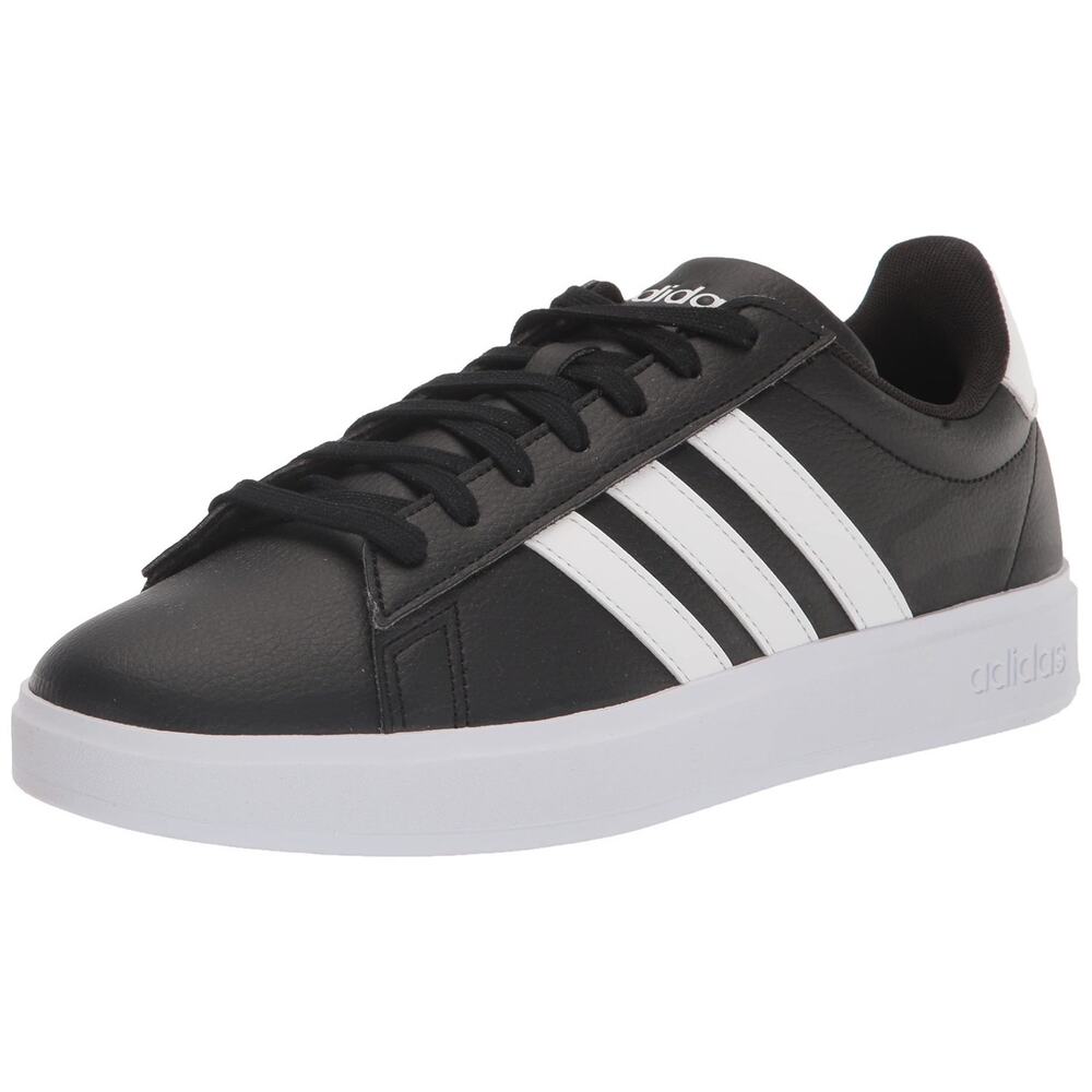 Adidas Mens Grand Court 2 Tennis Shoe Black White Size 10.5 New Casual Sneaker